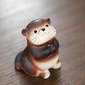 Artisan Ceramic "Pious Otter" Tea Pet Ornament