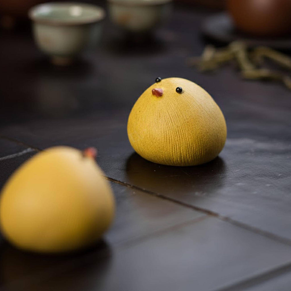Miniature Artisan Clay "Golden Chick" Tea Pet