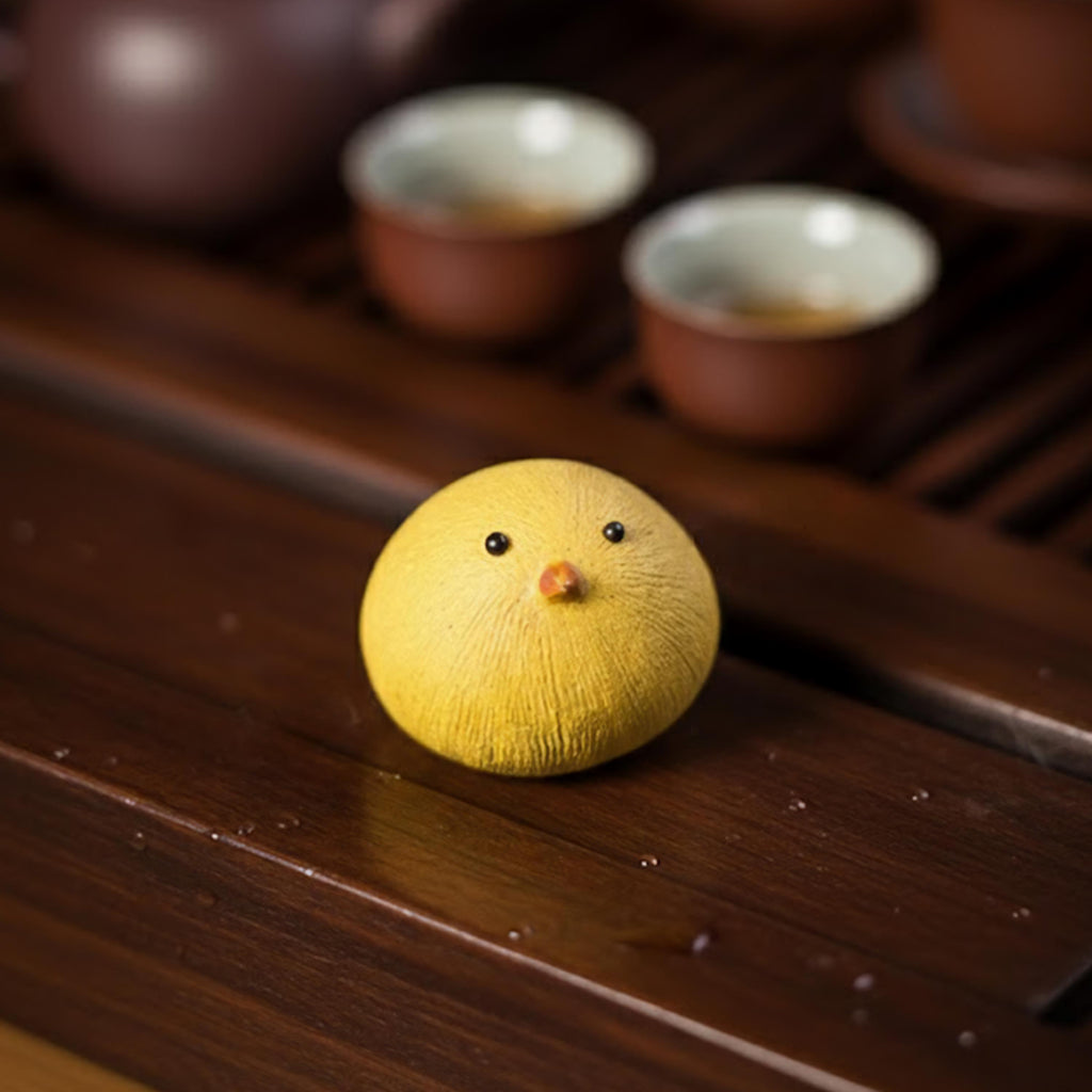 Miniature Artisan Clay "Golden Chick" Tea Pet