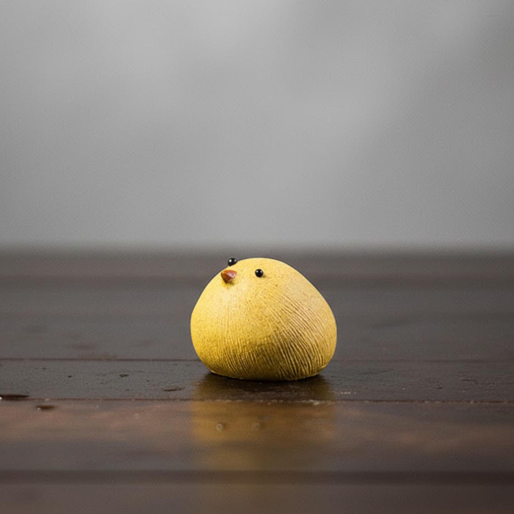 Miniature Artisan Clay "Golden Chick" Tea Pet