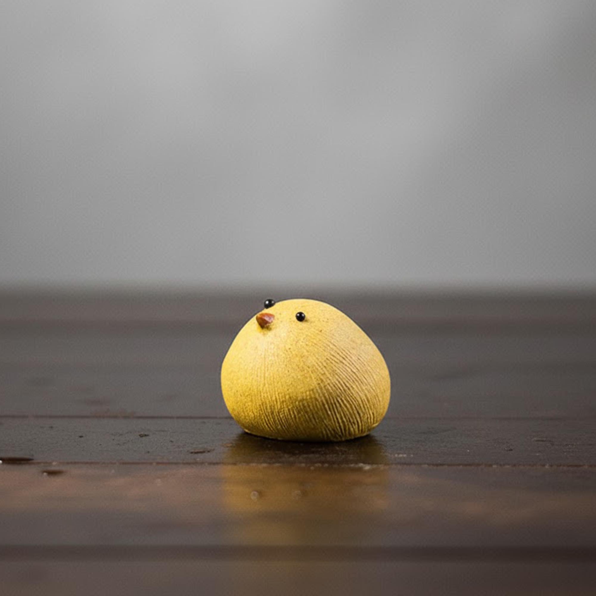 Miniature Artisan Clay "Golden Chick" Tea Pet