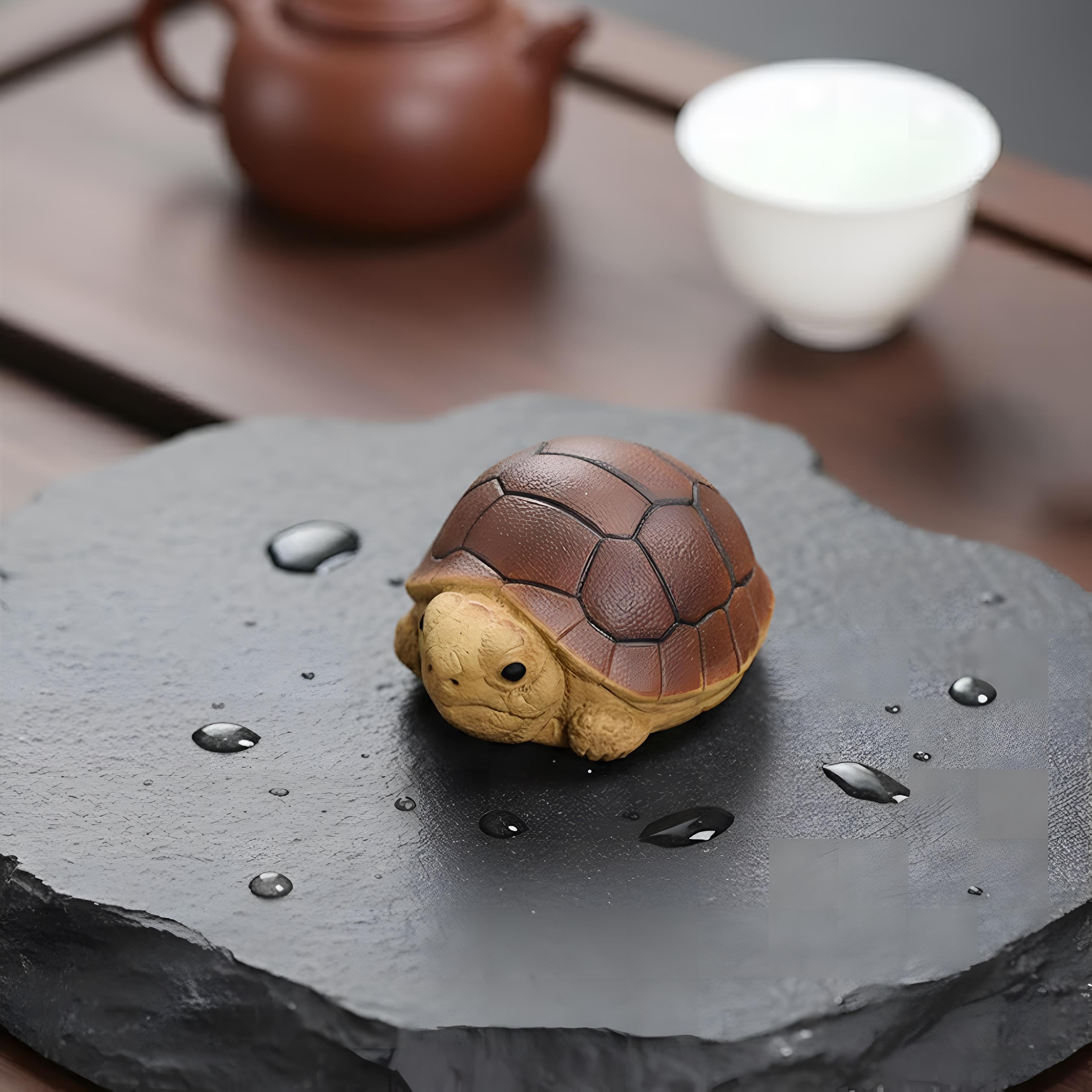Handcrafted Ceramic "Zen Tortoise" Tea Pet