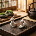 Handcrafted Zisha Clay "Fox Spirits" Tea Pet Set