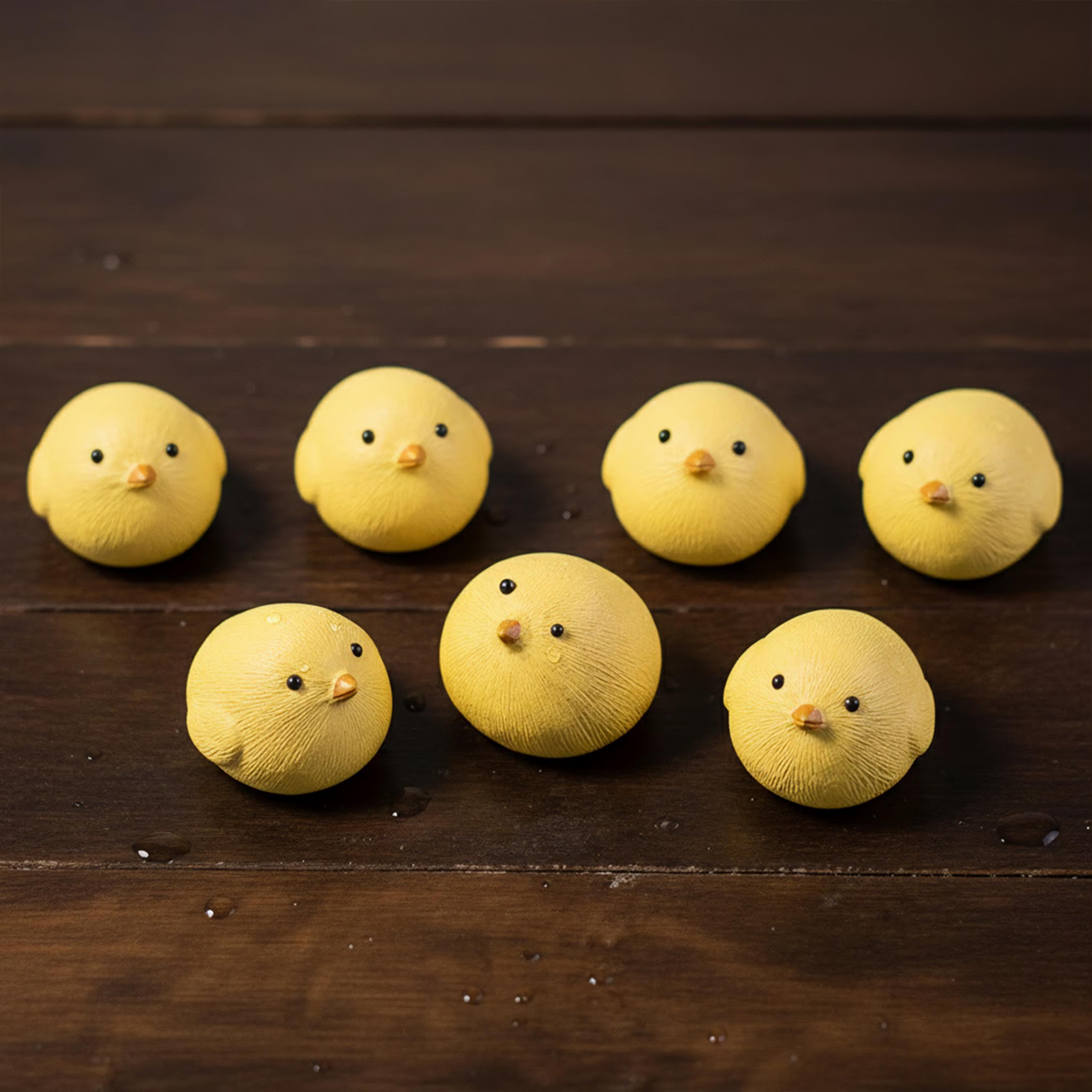 Miniature Artisan Clay "Golden Chick" Tea Pet