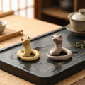 Handcrafted Zisha Clay "Guardian Snakes" Tea Pet Pair