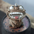 Artisan Handcrafted Ceramic Lion Incense Burner & Tea Pet — Traditional Guardian Figurine