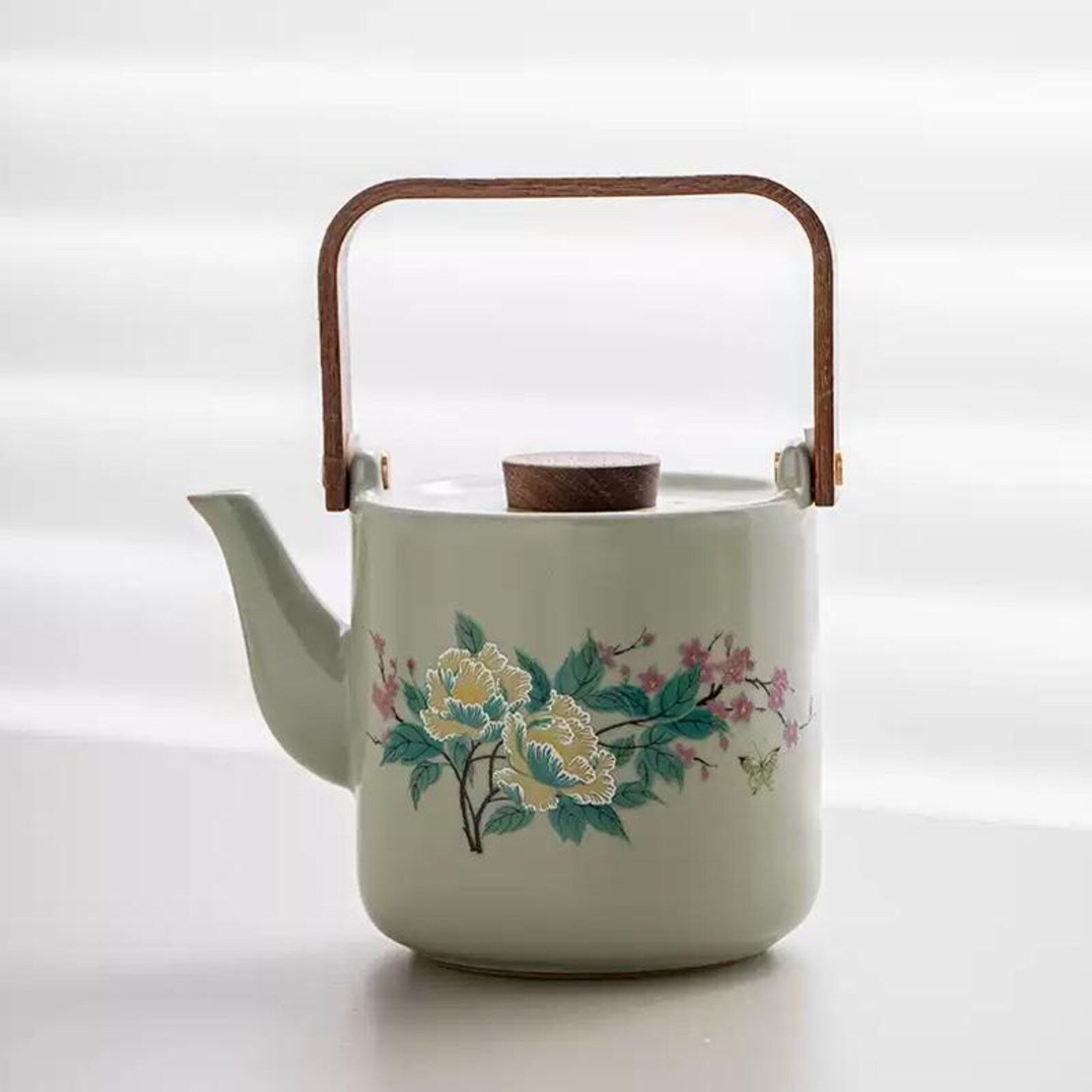 Artisan Peony Blossom Porcelain Gongfu Tea Set — Hand-Finished Ceremonial Collection