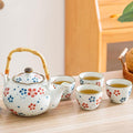 Artisan Hand-Painted Floral Porcelain Tea Set