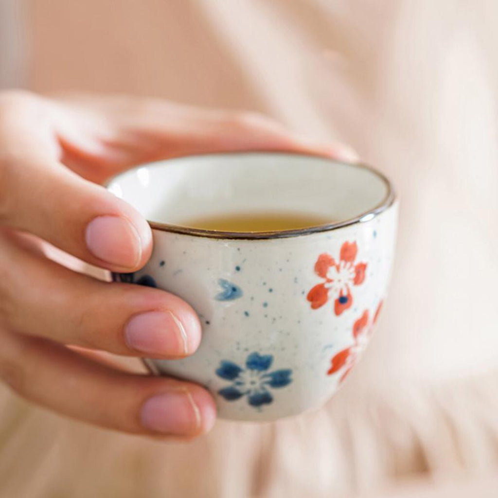 Artisan Hand-Painted Floral Porcelain Tea Set