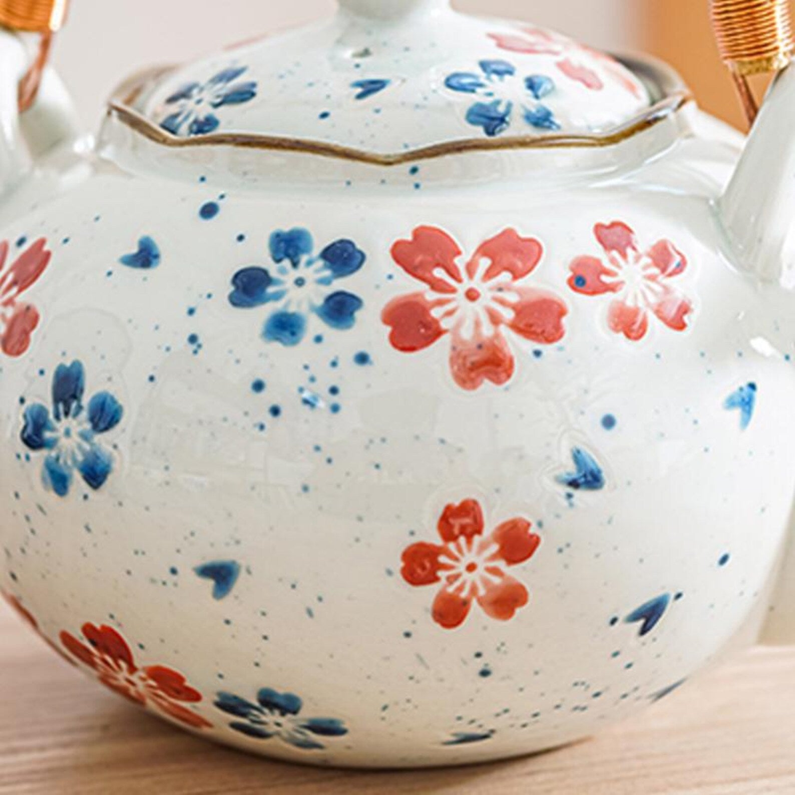 Artisan Hand-Painted Floral Porcelain Tea Set