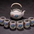 Handcrafted "Ocean Crackle" Celadon Tea Set — Professional Gongfu Ceremonial Collection