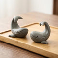 Artisan Ceramic "Graceful Whale" Tea Pet Ornament