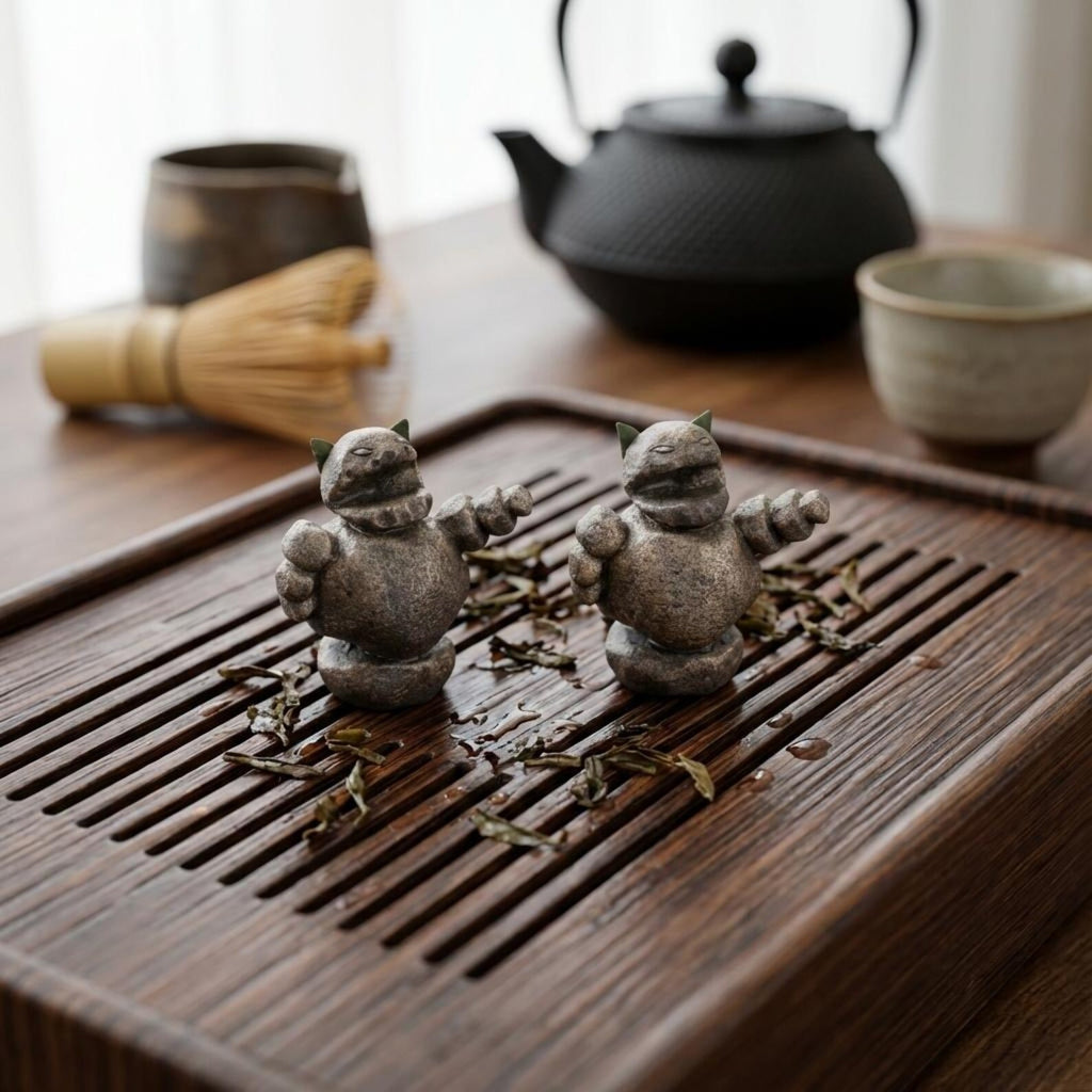 Handcrafted Ceramic "Zen Guardian Lion" Tea Pet Ornament