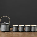 Artisan Stoneware Gongfu Tea Set — Handcrafted Matte Finish Edition