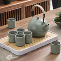 Grand Artisan Ceramic Gongfu Tea Set — Handcrafted High-Capacity Collection