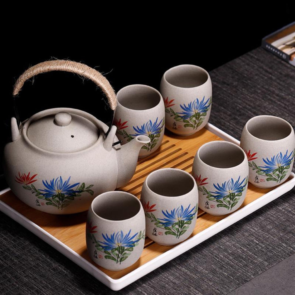 Handcrafted "Ocean Crackle" Celadon Tea Set — Professional Gongfu Ceremonial Collection