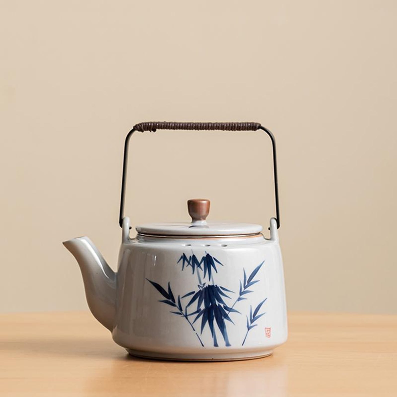 Handcrafted Gongfu Tea Set Collection: Ge Kiln Celadon & Ink Bamboo Edition