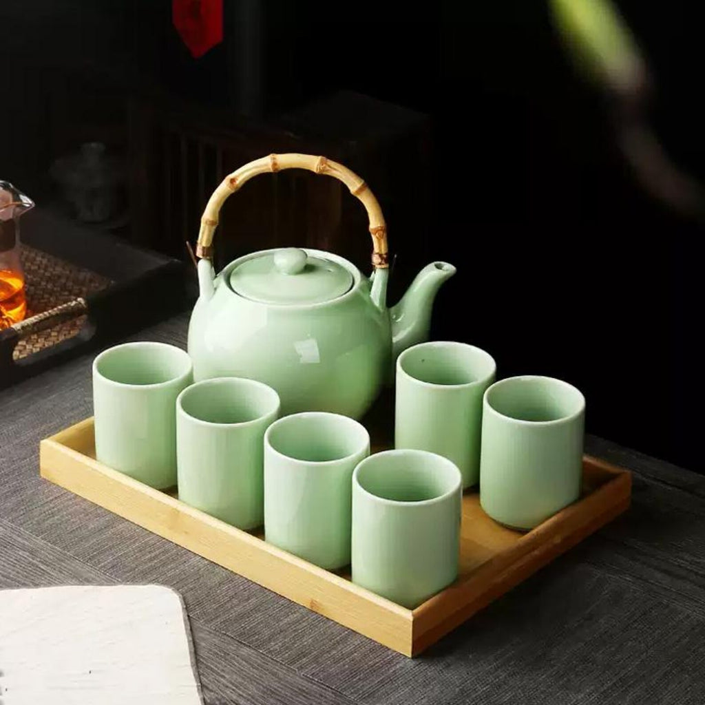 Imperial Handcrafted Porcelain Tea Set — Elegant High-Capacity Ceremonial Collection