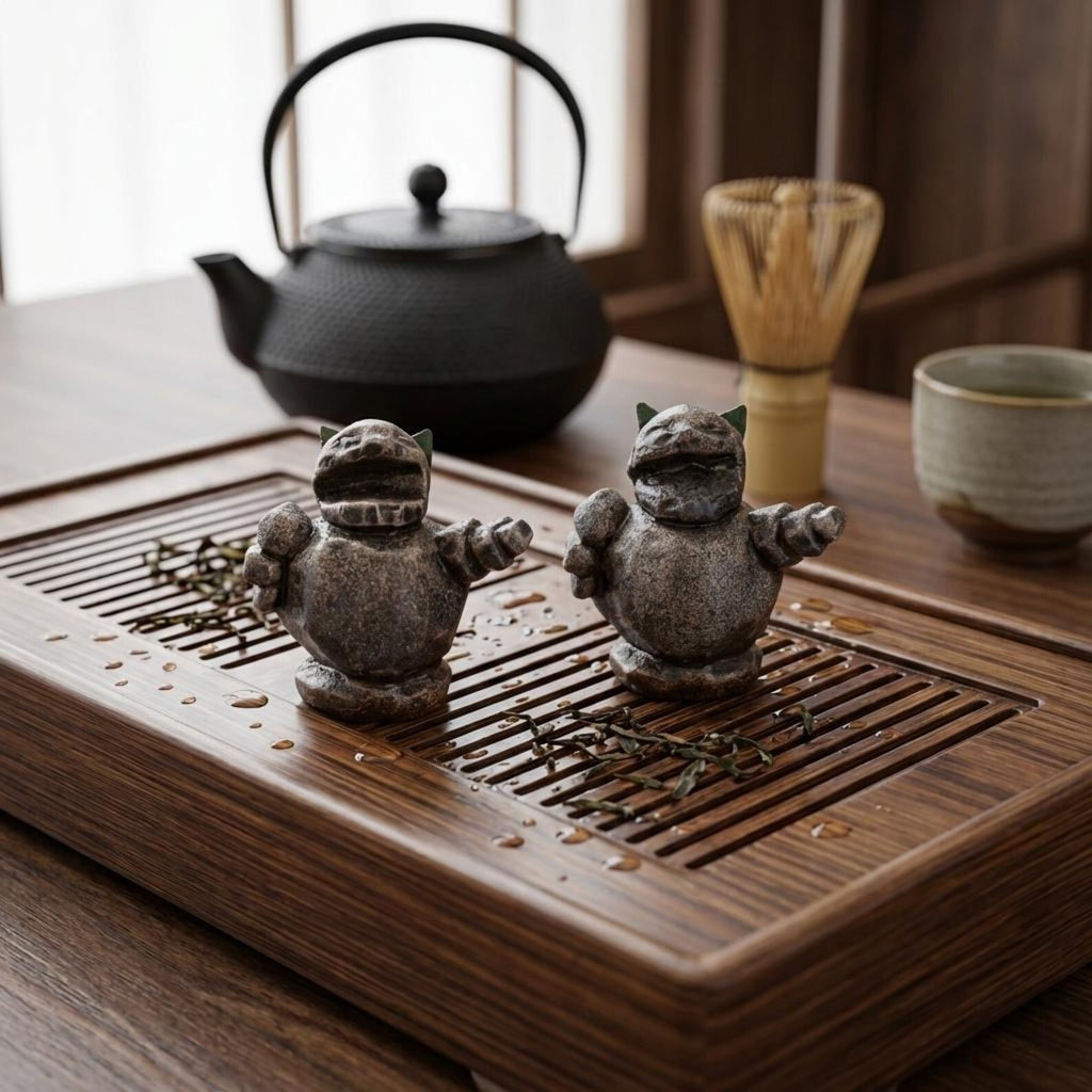Handcrafted Ceramic "Zen Guardian Lion" Tea Pet Ornament