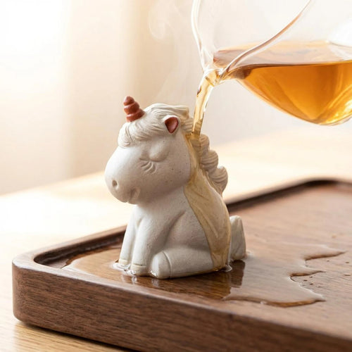 Artisan Ceramic "Enchanted Unicorn" Tea Pet Ornament