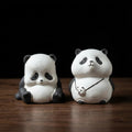 Artisan Ceramic "Panda Friends" Tea Pet Duo