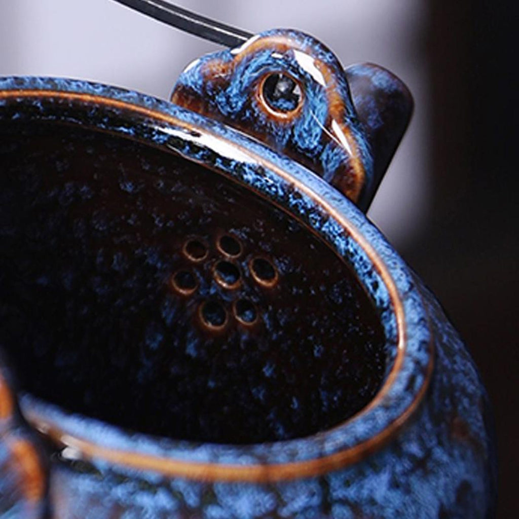 Artisan Oceanic Kiln-Glazed Porcelain Tea Set — 5/7/8 Piece Heritage Collection