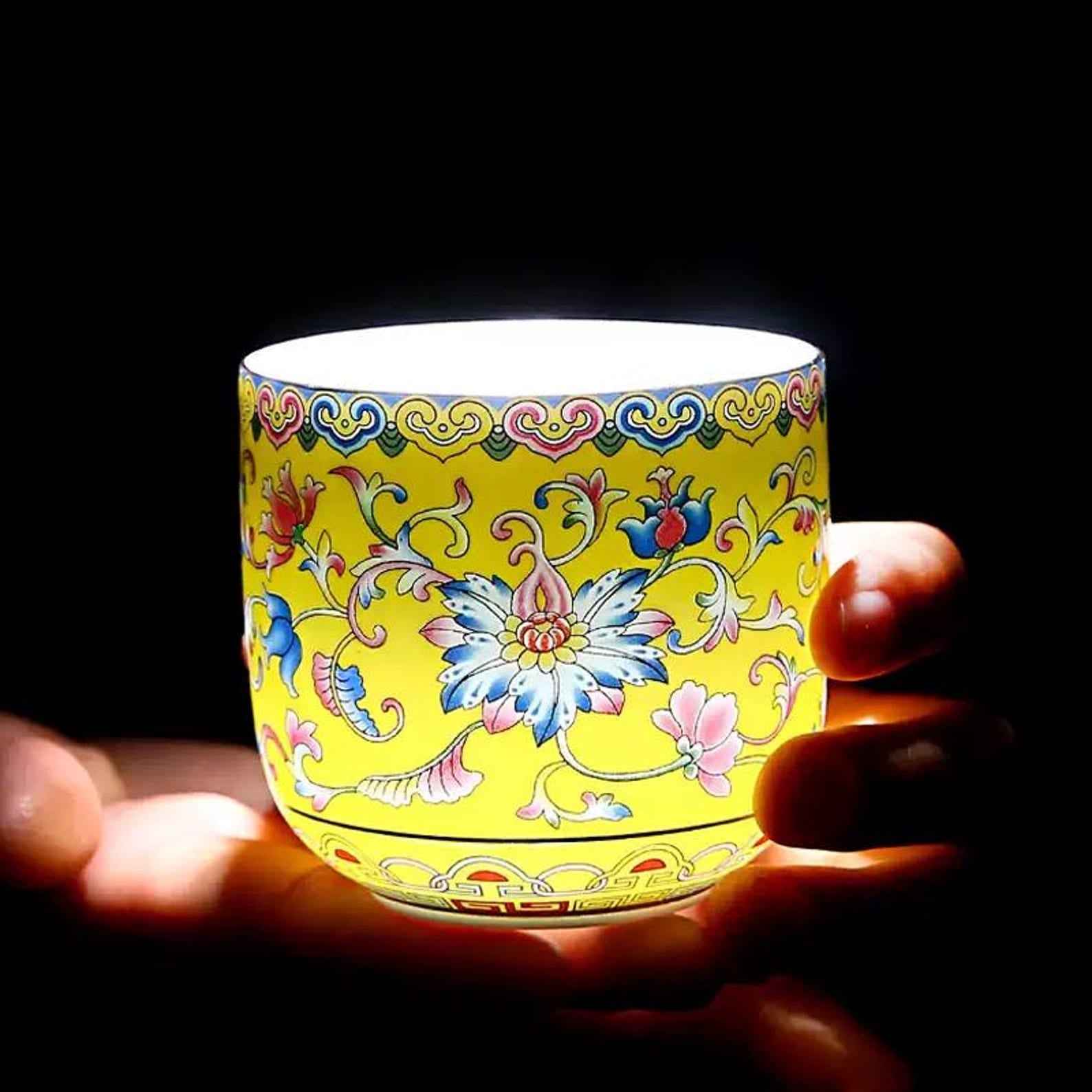 Imperial Royal Yellow Persimmon Tea Set — 7-Piece Handcrafted Porcelain Collection