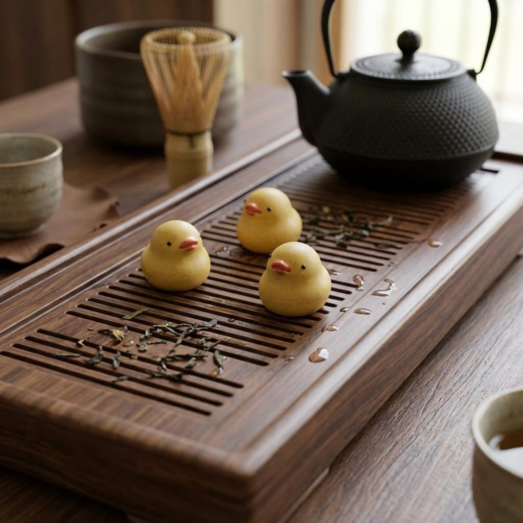 Miniature Artisan Clay "Golden Chick" Tea Pet