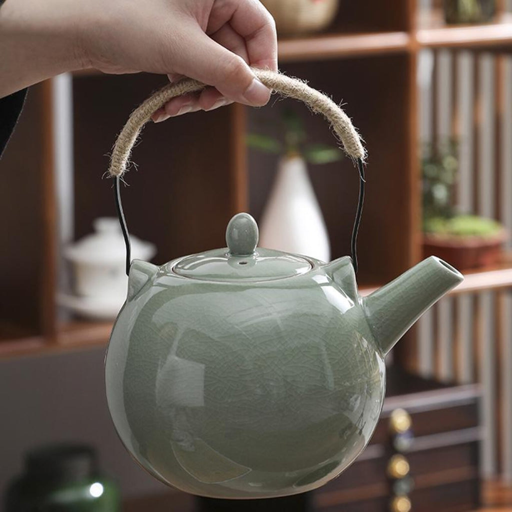 Grand Artisan Ceramic Gongfu Tea Set — Handcrafted High-Capacity Collection