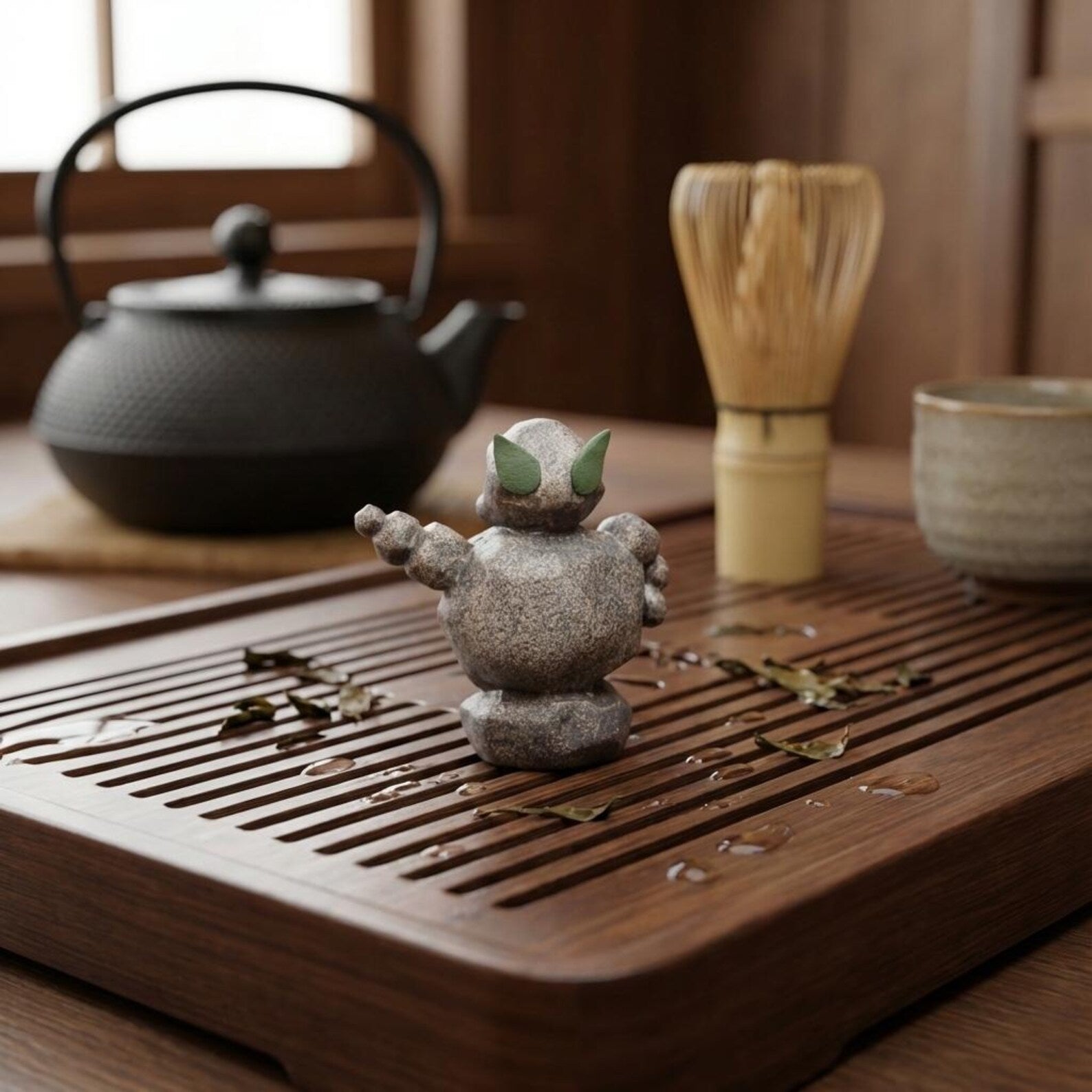 Handcrafted Ceramic "Zen Guardian Lion" Tea Pet Ornament