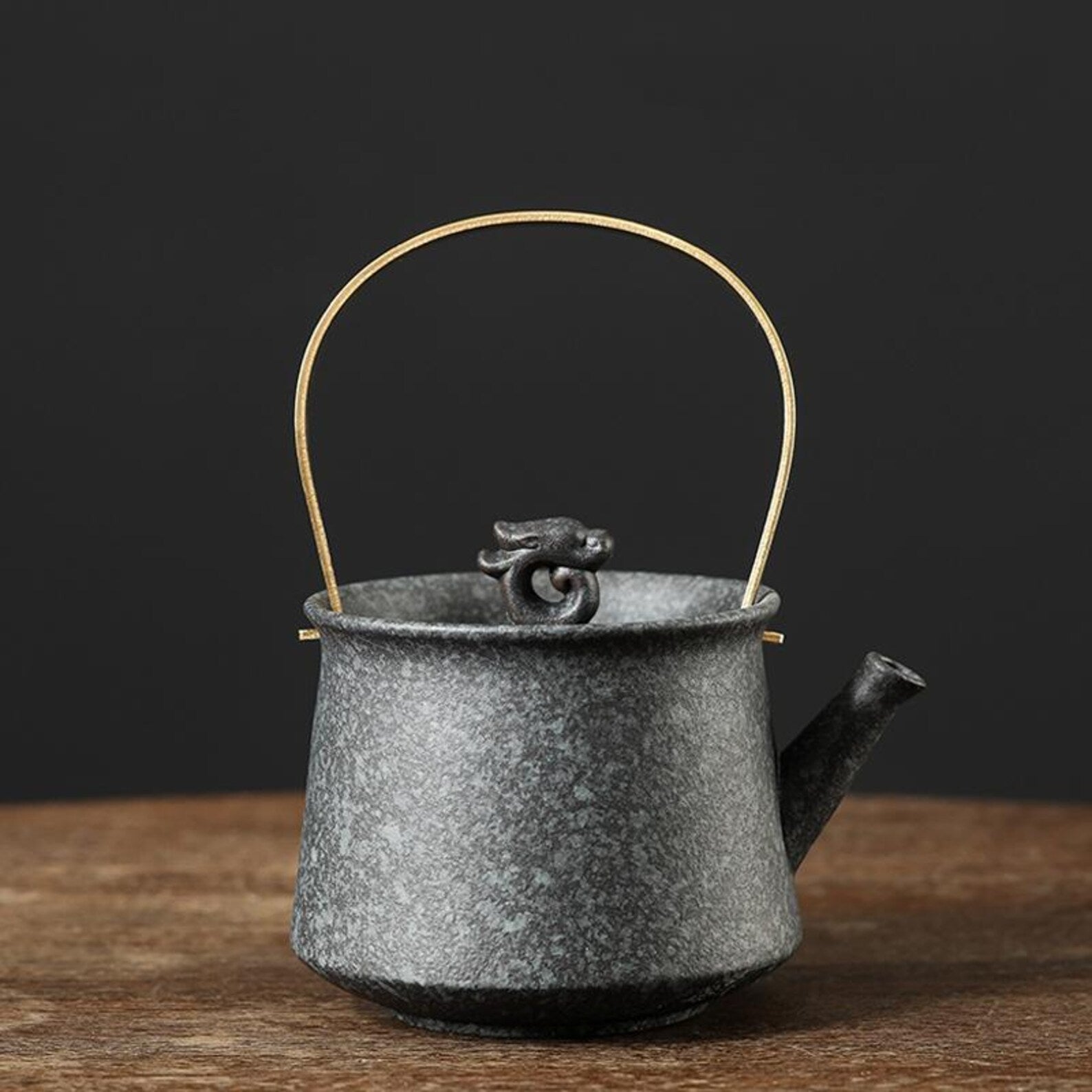 Artisan Stoneware Gongfu Tea Set — Handcrafted Matte Finish Edition