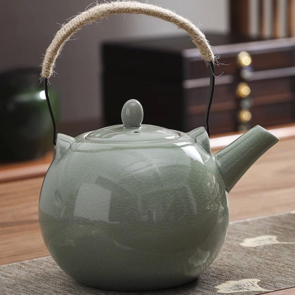 Grand Artisan Ceramic Gongfu Tea Set — Handcrafted High-Capacity Collection