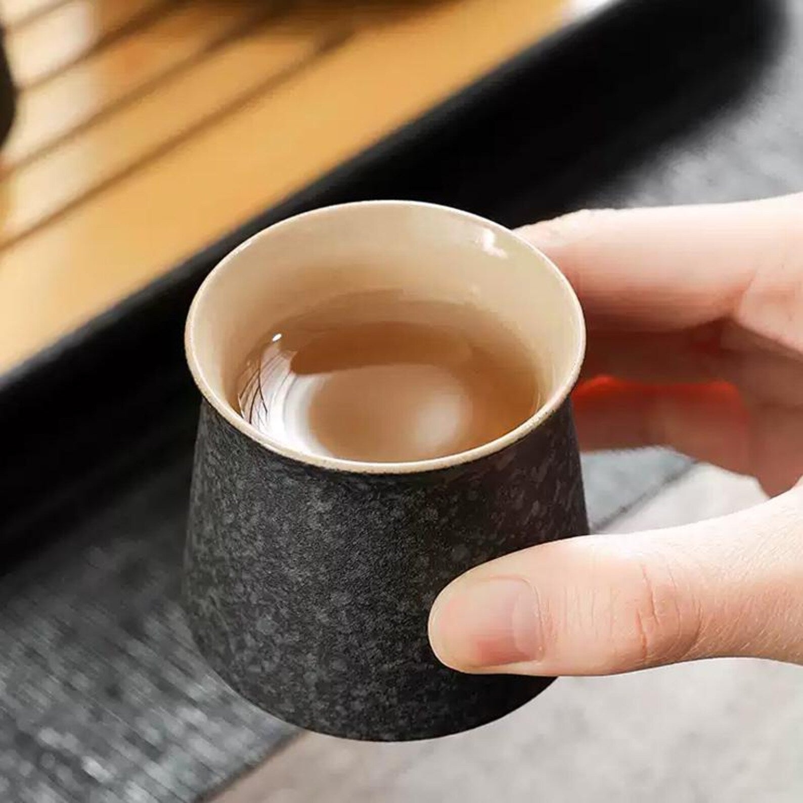 Artisan Stoneware Gongfu Tea Set — Handcrafted Matte Finish Edition