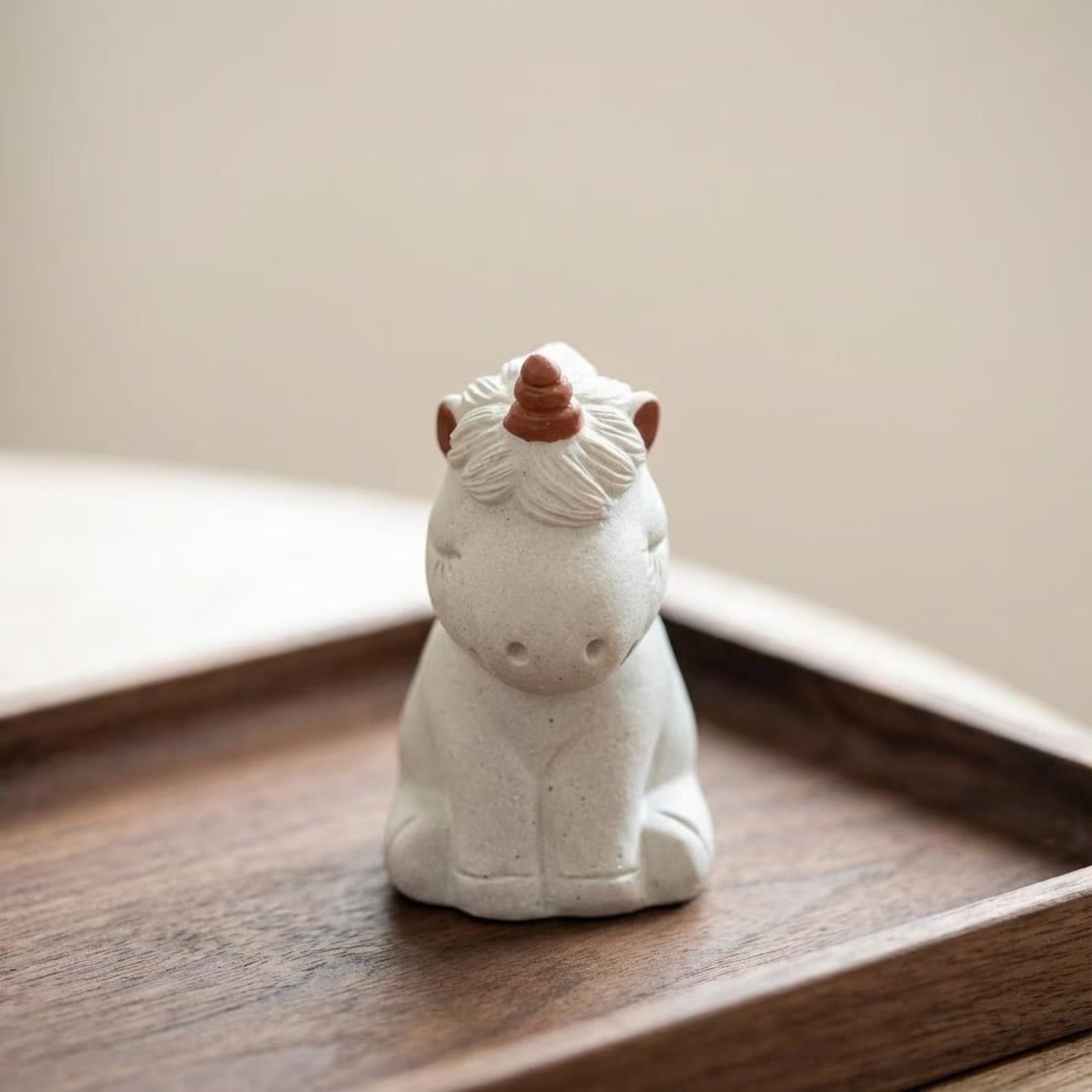 Artisan Ceramic "Enchanted Unicorn" Tea Pet Ornament