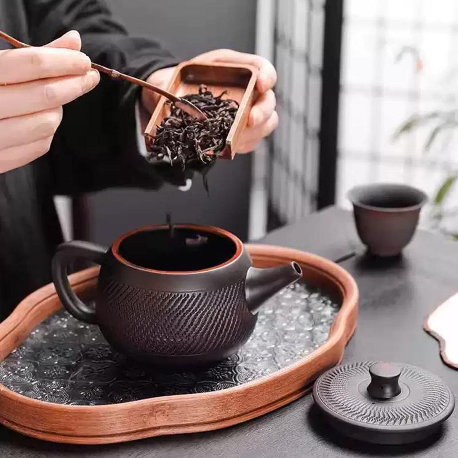 Artisan Handcrafted Purple Clay Teapot — Traditional Zisha Stoneware Collection