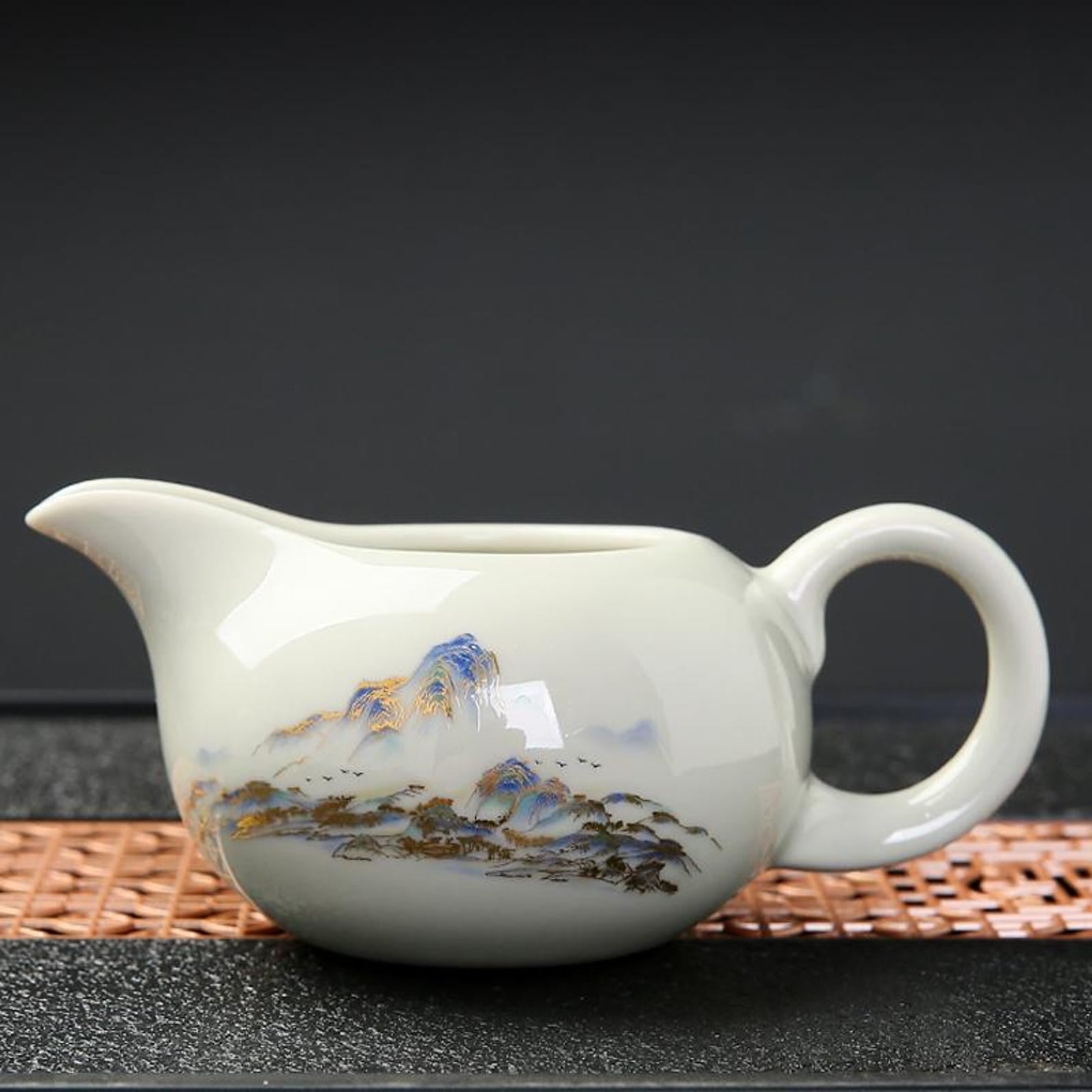 Artisan Gongfu Ceramic Tea Set Collection — Handcrafted Ge Kiln, Ink Bamboo & Stone Mill Editions