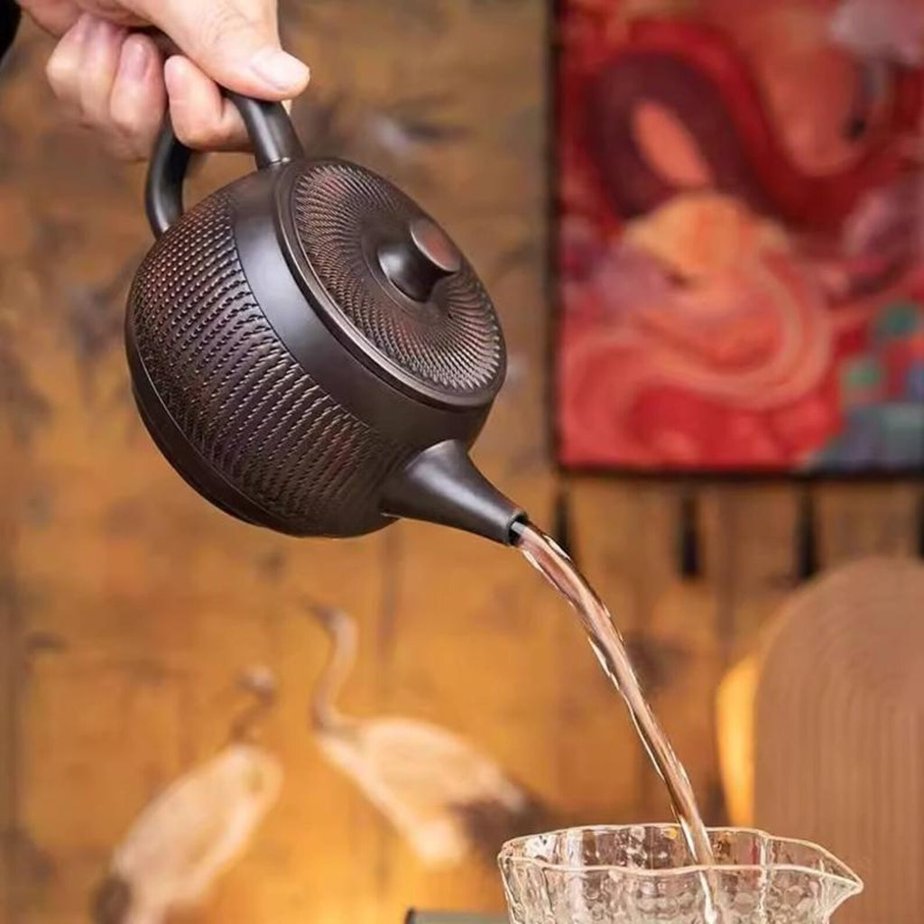 Artisan Handcrafted Purple Clay Teapot — Traditional Zisha Stoneware Collection