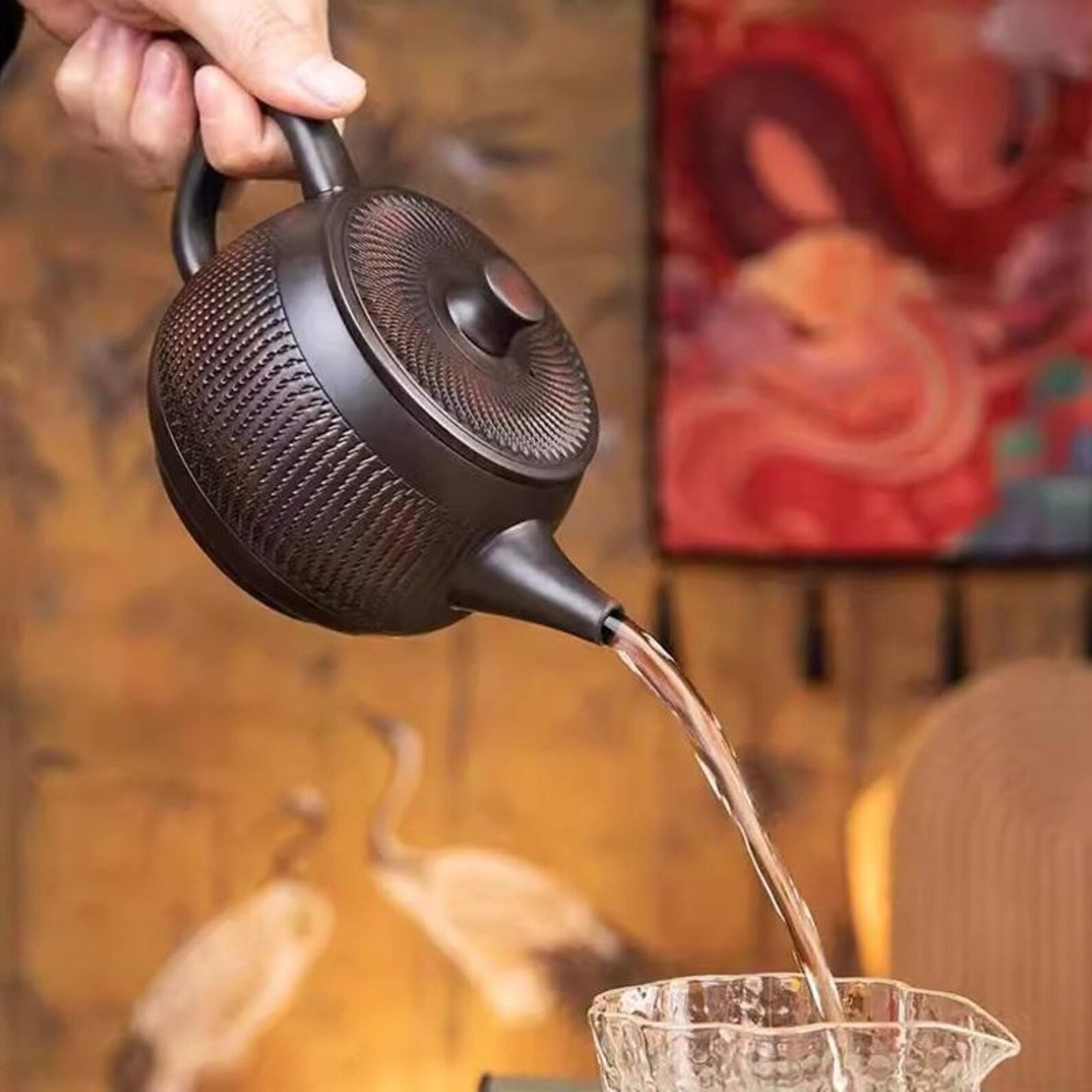 Artisan Handcrafted Purple Clay Teapot — Traditional Zisha Stoneware Collection