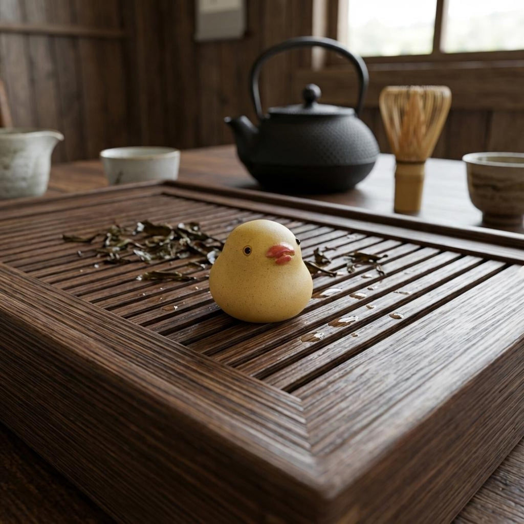 Miniature Artisan Clay "Golden Chick" Tea Pet