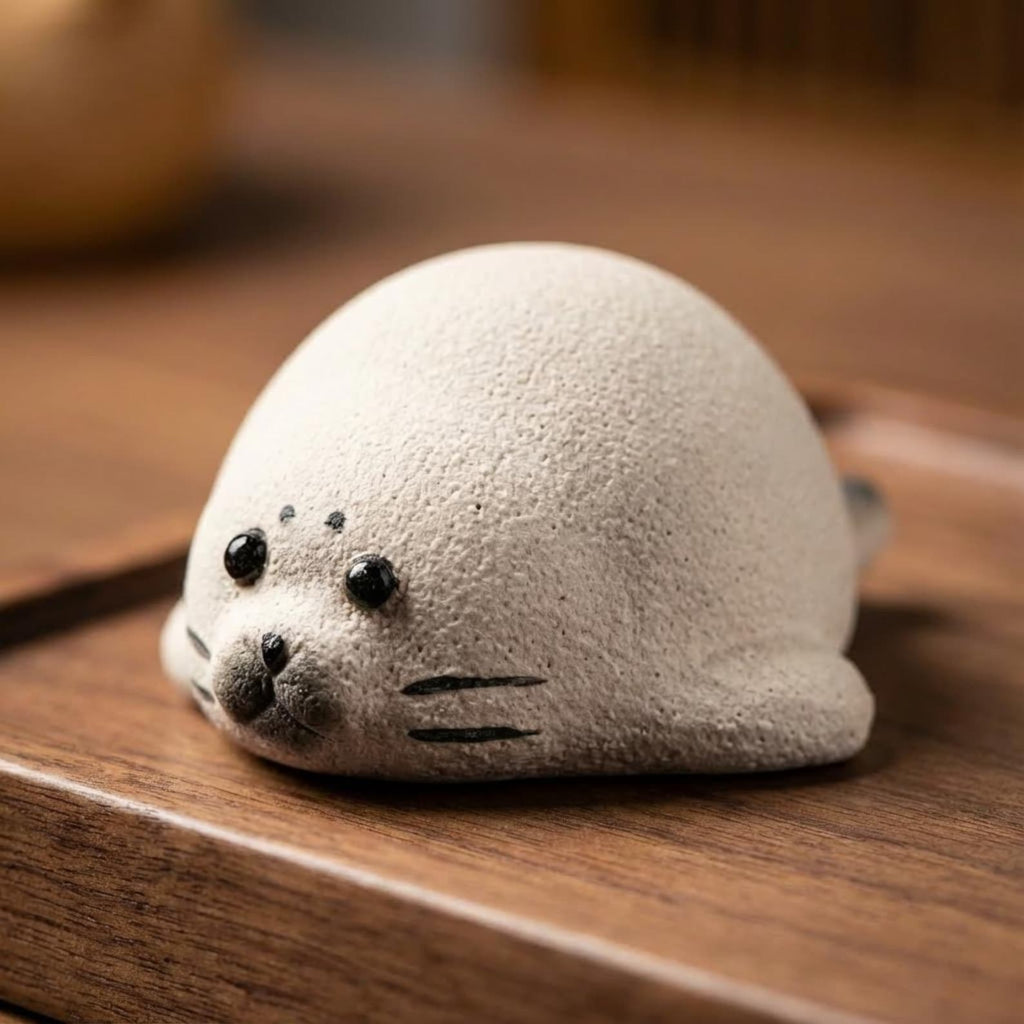 Handcrafted Ceramic "Arctic Buddies" Tea Pet Set
