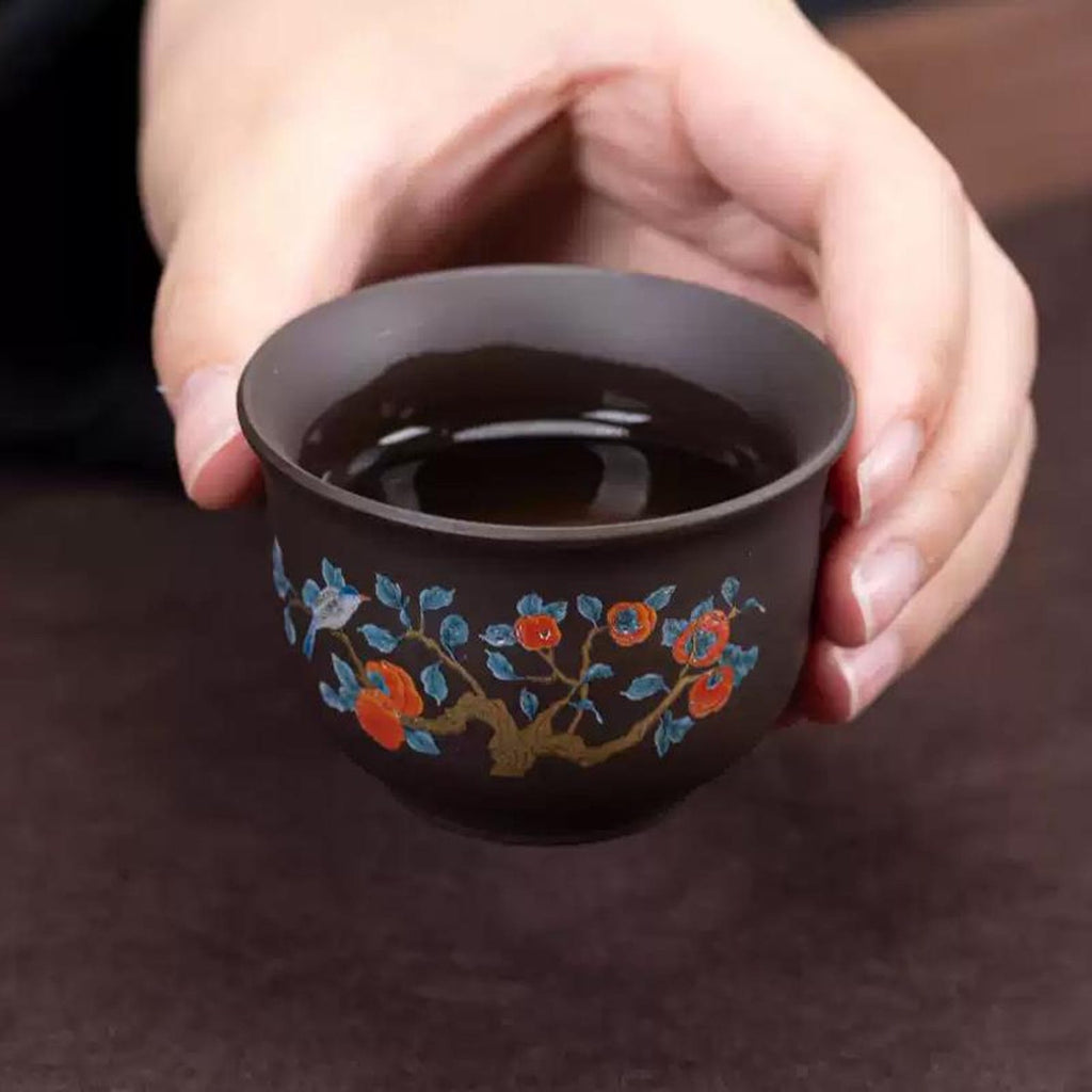 Zen Automatic Magnetic Stone Mill Tea Set — Handcrafted Purple Clay Master Collection