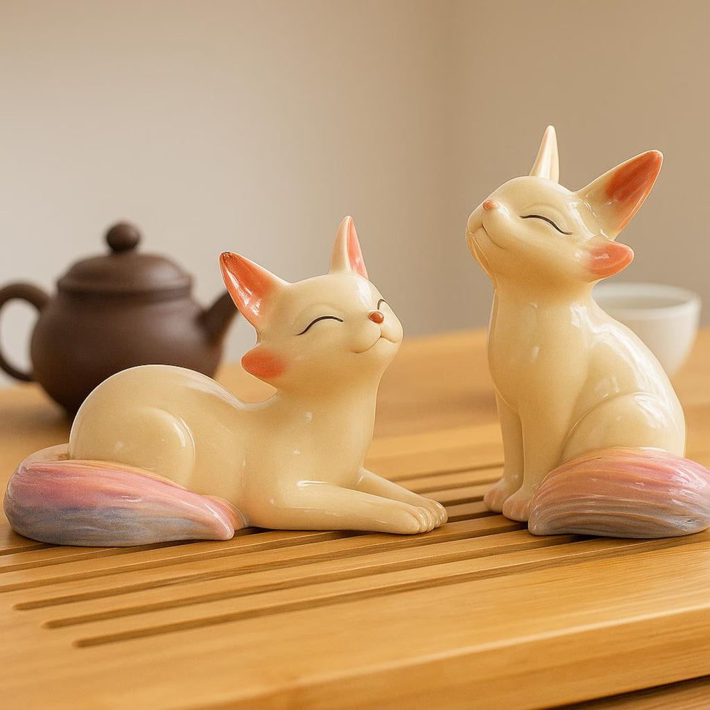 Magical Color-Changing "Golden Fox" Tea Pet Set