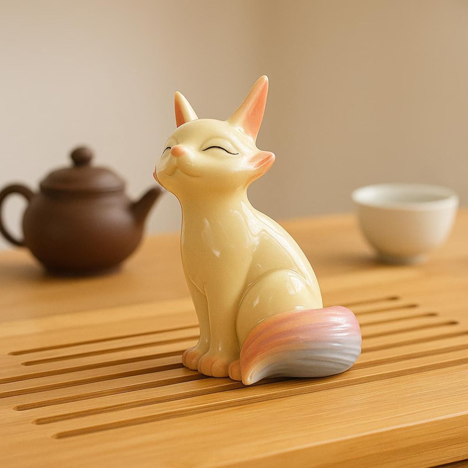 Magical Color-Changing "Golden Fox" Tea Pet Set