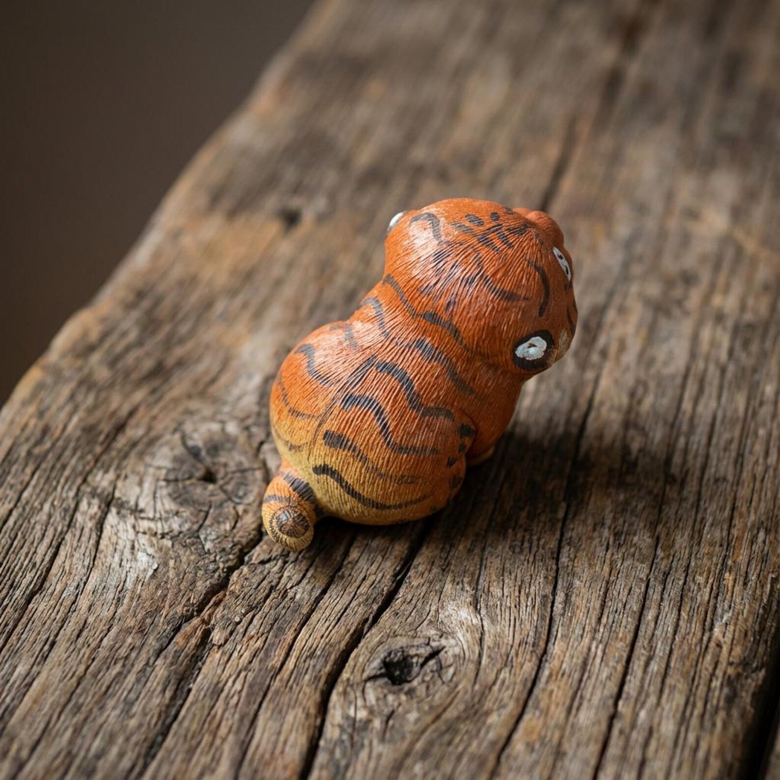 Handcrafted Zisha Clay "Roaring Tiger" Tea Pet Ornament
