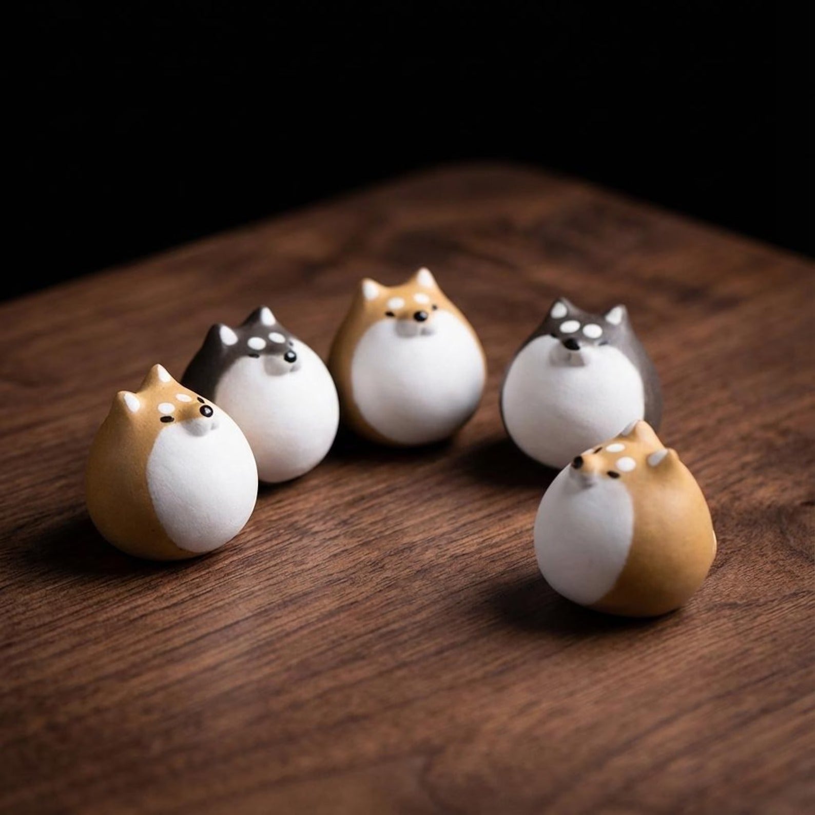 Artisan Zisha Clay "Loyal Shiba Inu" Tea Pet Set