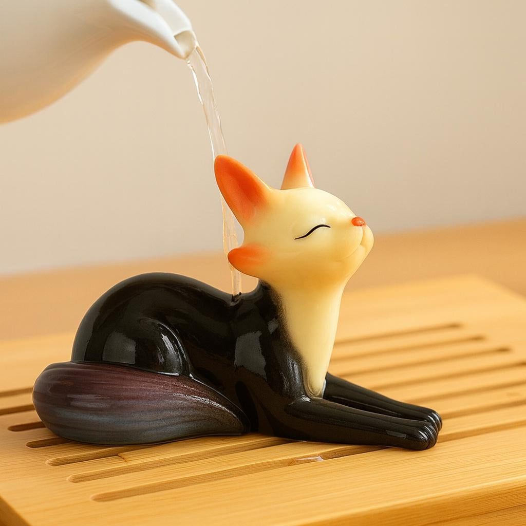Magical Color-Changing "Golden Fox" Tea Pet Set