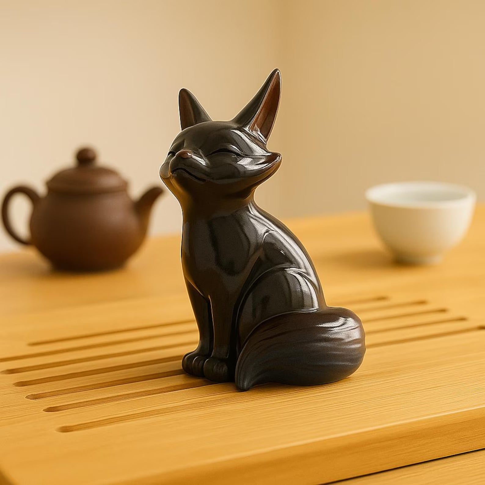Magical Color-Changing "Golden Fox" Tea Pet Set
