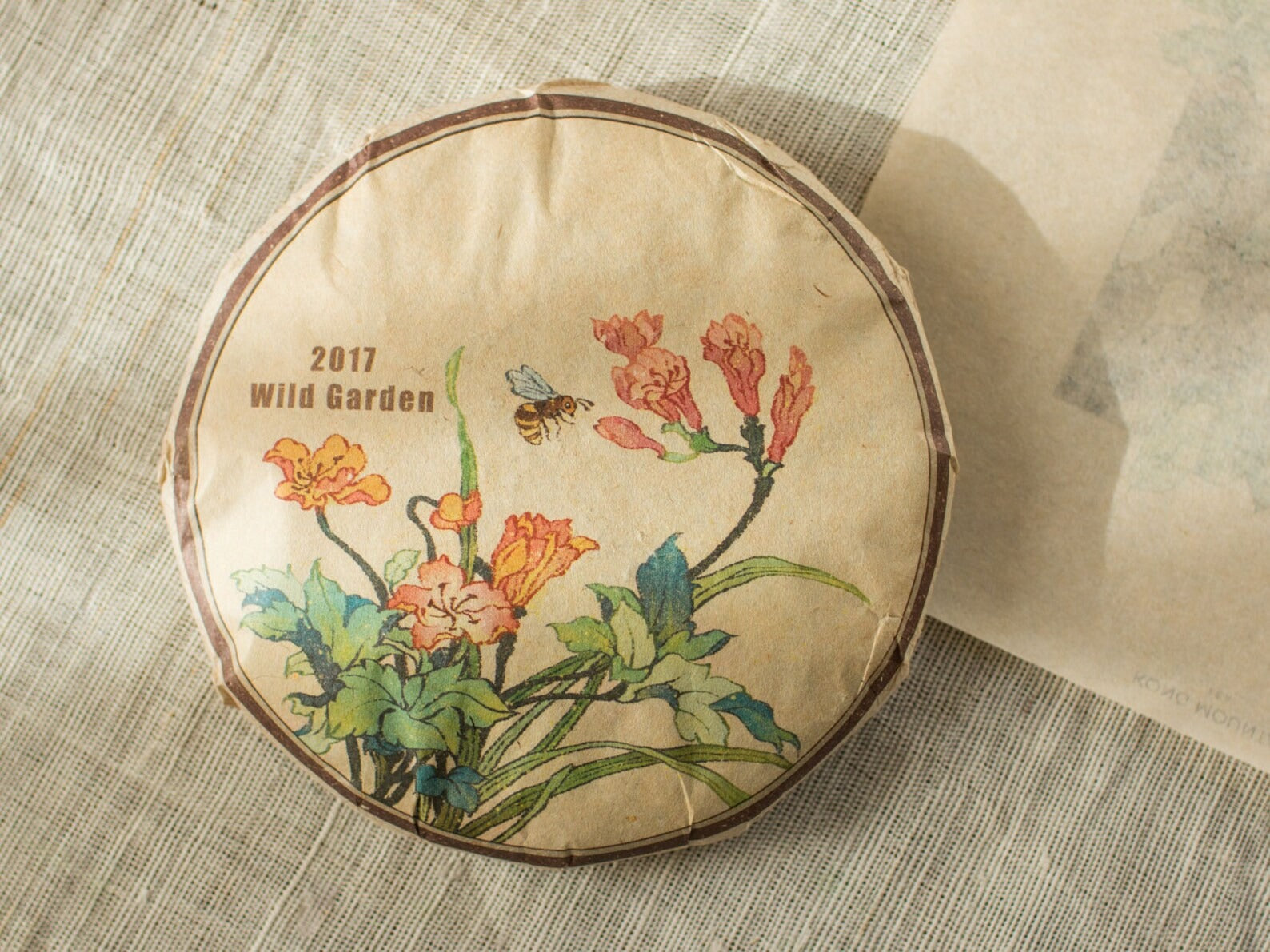 2017 Wild Garden Shou Mei Aged Fuding White Tea Cake