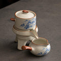 Zen Magnetic Stone Mill Automatic Tea Set — Handcrafted Artisanal Brewing Collection